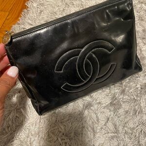 Vintage Chanel cosmetic pouch